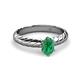 2 - Eudora Classic 7x5 mm Oval Shape Emerald Solitaire Engagement Ring 