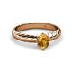 2 - Eudora Classic 7x5 mm Oval Shape Citrine Solitaire Engagement Ring 