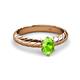 2 - Eudora Classic 7x5 mm Oval Shape Peridot Solitaire Engagement Ring 