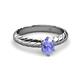 2 - Eudora Classic 7x5 mm Oval Shape Tanzanite Solitaire Engagement Ring 