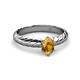 2 - Eudora Classic 7x5 mm Oval Shape Citrine Solitaire Engagement Ring 