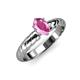 3 - Eudora Classic 7x5 mm Oval Shape Pink Sapphire Solitaire Engagement Ring 