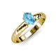 3 - Eudora Classic 7x5 mm Oval Shape Blue Topaz Solitaire Engagement Ring 