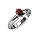 3 - Eudora Classic 7x5 mm Oval Shape Red Garnet Solitaire Engagement Ring 