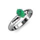 3 - Eudora Classic 7x5 mm Oval Shape Emerald Solitaire Engagement Ring 