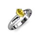 3 - Eudora Classic 7x5 mm Oval Shape Yellow Sapphire Solitaire Engagement Ring 