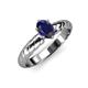 3 - Eudora Classic 7x5 mm Oval Shape Blue Sapphire Solitaire Engagement Ring 