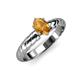 3 - Eudora Classic 7x5 mm Oval Shape Citrine Solitaire Engagement Ring 
