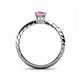 4 - Eudora Classic 7x5 mm Oval Shape Pink Sapphire Solitaire Engagement Ring 