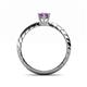 4 - Eudora Classic 7x5 mm Oval Shape Amethyst Solitaire Engagement Ring 