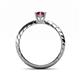 4 - Eudora Classic 7x5 mm Oval Shape Ruby Solitaire Engagement Ring 