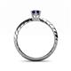 4 - Eudora Classic 7x5 mm Oval Shape Blue Sapphire Solitaire Engagement Ring 