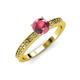 4 - Janina Classic Rhodolite Garnet Solitaire Engagement Ring 