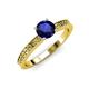 4 - Janina Classic Blue Sapphire Solitaire Engagement Ring 