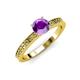 4 - Janina Classic Amethyst Solitaire Engagement Ring 