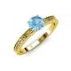 4 - Janina Classic Blue Topaz Solitaire Engagement Ring 