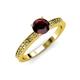 4 - Janina Classic Red Garnet Solitaire Engagement Ring 
