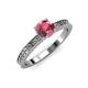 4 - Janina Classic Rhodolite Garnet Solitaire Engagement Ring 