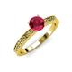4 - Janina Classic Ruby Solitaire Engagement Ring 