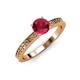 4 - Janina Classic Ruby Solitaire Engagement Ring 