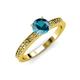 4 - Janina Classic London Blue Topaz Solitaire Engagement Ring 