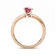 5 - Janina Classic Rhodolite Garnet Solitaire Engagement Ring 