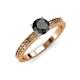 4 - Janina Classic Black Diamond Solitaire Engagement Ring 