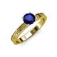 3 - Cael Classic 6.00 mm Round Blue Sapphire Solitaire Engagement Ring 