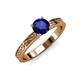 3 - Cael Classic 6.00 mm Round Blue Sapphire Solitaire Engagement Ring 