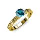 3 - Cael Classic 6.50 mm Round London Blue Topaz Solitaire Engagement Ring 