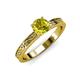 3 - Cael Classic 6.50 mm Round Yellow Diamond Solitaire Engagement Ring 