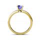 5 - Cael Classic 6.50 mm Round Tanzanite Solitaire Engagement Ring 