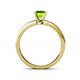 5 - Cael Classic 6.50 mm Round Peridot Solitaire Engagement Ring 