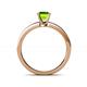 5 - Cael Classic 6.50 mm Round Peridot Solitaire Engagement Ring 