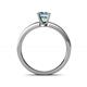 5 - Cael Classic 6.50 mm Round Aquamarine Solitaire Engagement Ring 