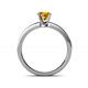 5 - Cael Classic 6.50 mm Round Citrine Solitaire Engagement Ring 