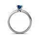 5 - Cael Classic 6.50 mm Round Blue Diamond Solitaire Engagement Ring 