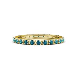 Gracie ctw London Blue Topaz Women Eternity Band ctw London Blue Topaz French Set Womens Eternity Band in K Yellow Gold