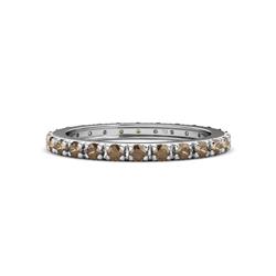 Gracie ctw Smoky Quartz Women Eternity Band ctw Smoky Quartz French Set Womens Eternity Band in Platinum