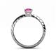 4 - Eudora Classic 7x5 mm Emerald Shape Pink Sapphire Solitaire Engagement Ring 