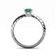 4 - Eudora Classic 7x5 mm Emerald Shape Emerald Solitaire Engagement Ring 