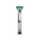5 - Eudora Classic 7x5 mm Emerald Shape Emerald Solitaire Engagement Ring 