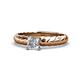 1 - Eudora Classic GIA Certified 5.5 mm Princess Cut Diamond Solitaire Engagement Ring 