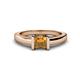 1 - Izna Princess Cut Citrine Solitaire Engagement Ring 