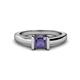 1 - Izna Princess Cut Iolite Solitaire Engagement Ring 