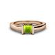 1 - Izna Princess Cut Peridot Solitaire Engagement Ring 