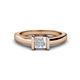 1 - Izna Princess Cut Lab Created White Sapphire Solitaire Engagement Ring 