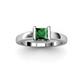 2 - Izna Princess Cut Emerald Solitaire Engagement Ring 