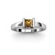 2 - Izna Princess Cut Citrine Solitaire Engagement Ring 