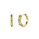1 - Aricia Petite Yellow and White Diamond Hoop Earrings 